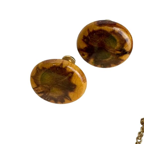 burlcraft victoria british columbia juniper wood jewelry set - Picture 10 of 14